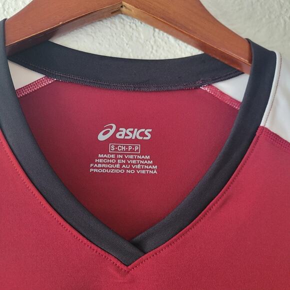 Asics Women's Roll Shot Maroon and White Long Sleeve Top Size Small NWT Athletic - Picture 7 of 10